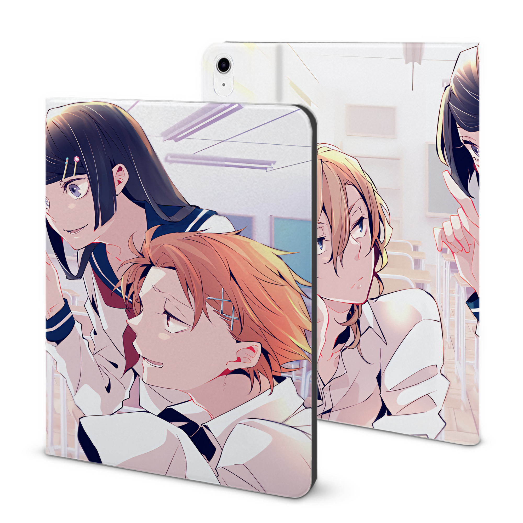 （画像用） 文豪ストレイドッグス Bungo Stray Dogs IPad ケース ブック型 PUレザー TPU 耐衝撃 軽量 薄型 ペン収納なし 全面保護 IPad 各モデル対応